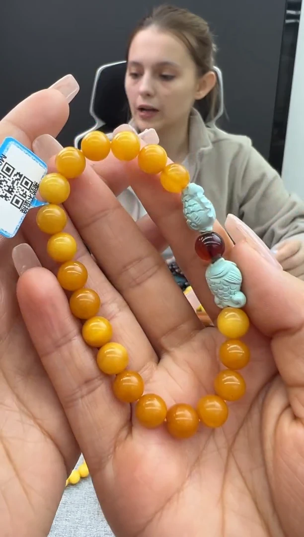 【闪购商品】琥珀手链未镶嵌805秒拍号