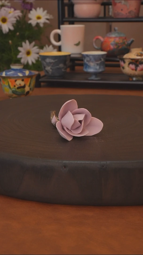 福利品 紫色玉兰花香插