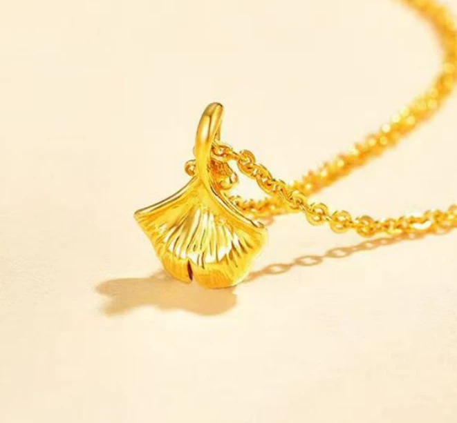 【R妈专属】左上角领取999银杏叶吊坠配项链