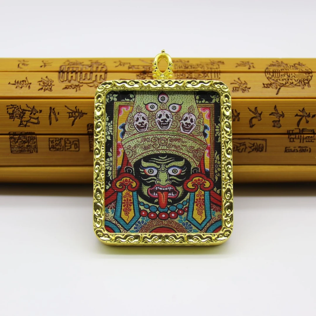 唐卡 扎基拉姆 款式 吊坠 挂件 钛钢 壳子 藏族 文化 艺术