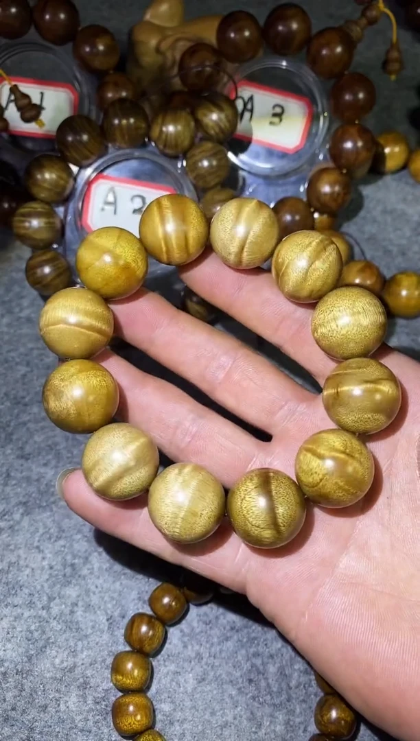 【闪购商品】金丝楠木雕小叶桢楠金丝楠木手串2.0枯木