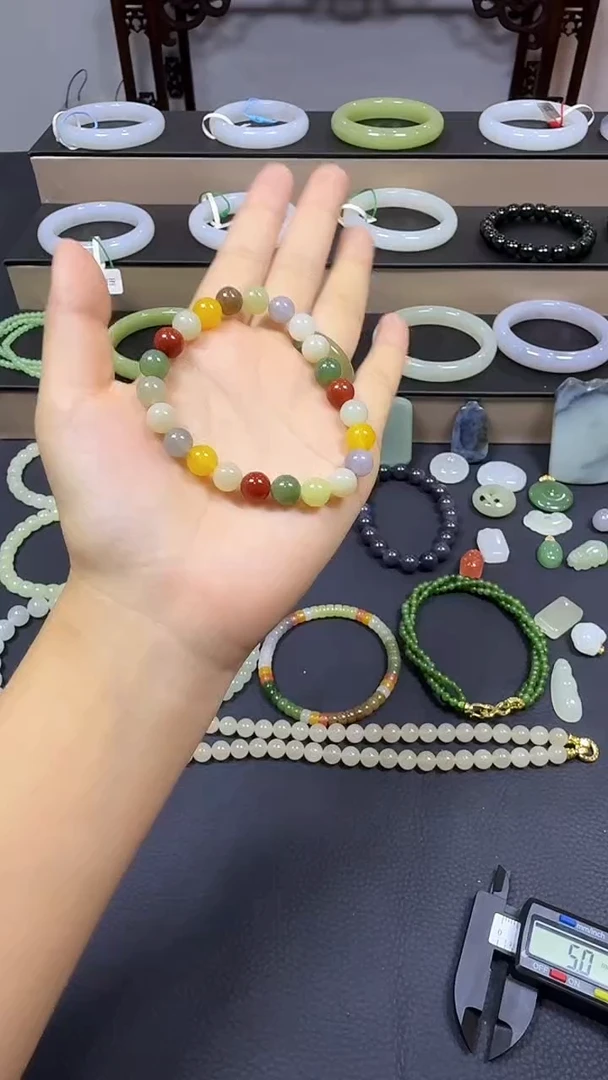 未镶嵌手链和田玉钰石和田玉多宝手串001