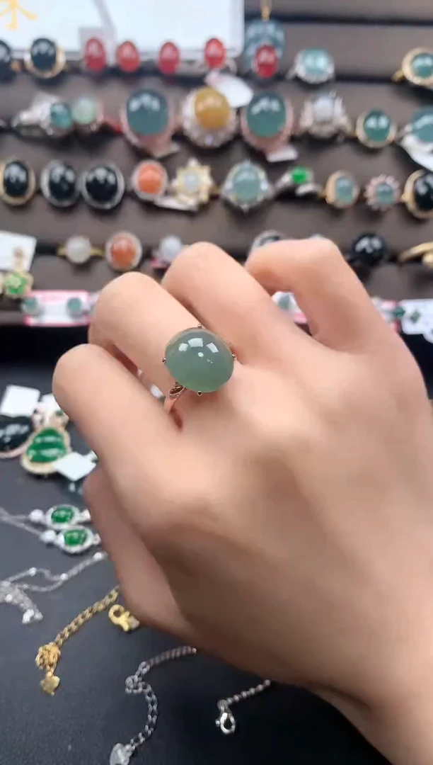 【闪购商品】翡翠戒指银S925镶嵌31232131