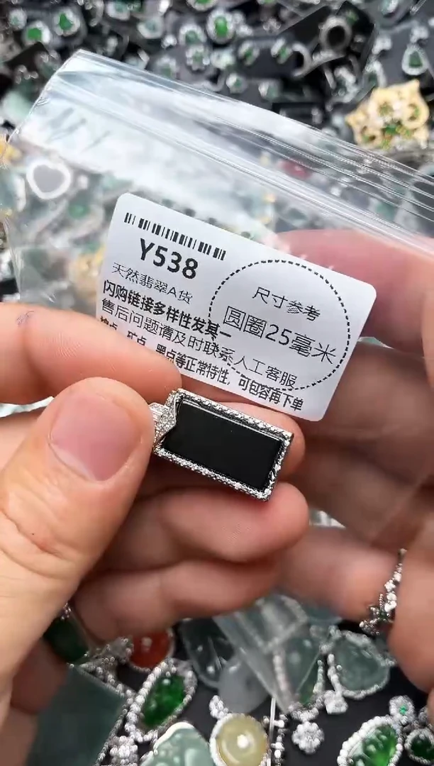 翡翠未镶嵌颈饰Y538吊坠