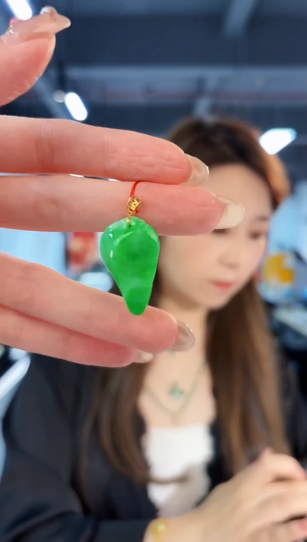 【闪购商品】翡翠颈饰18K金镶嵌缅料A货/支持复检/一件