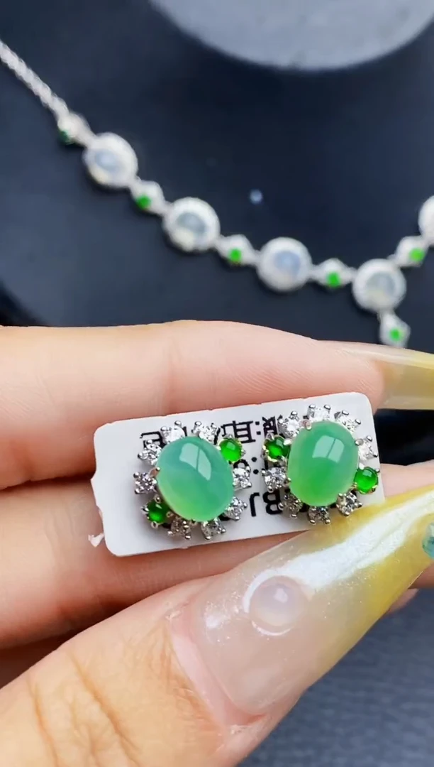 银S925镶嵌戒指翡翠6016