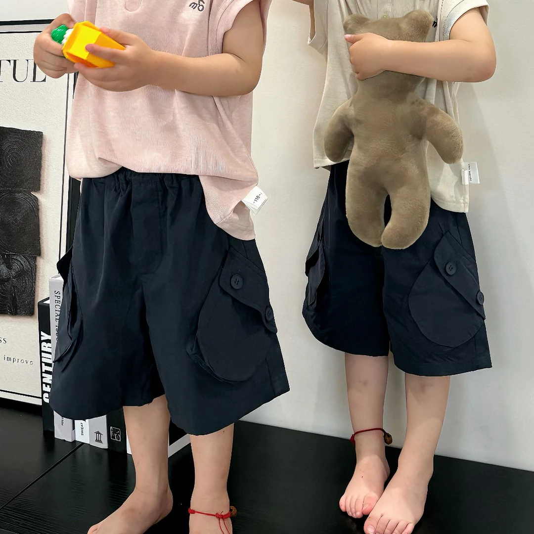 5/23【韩系口袋】双口袋韩版男女童夏季简约短裤