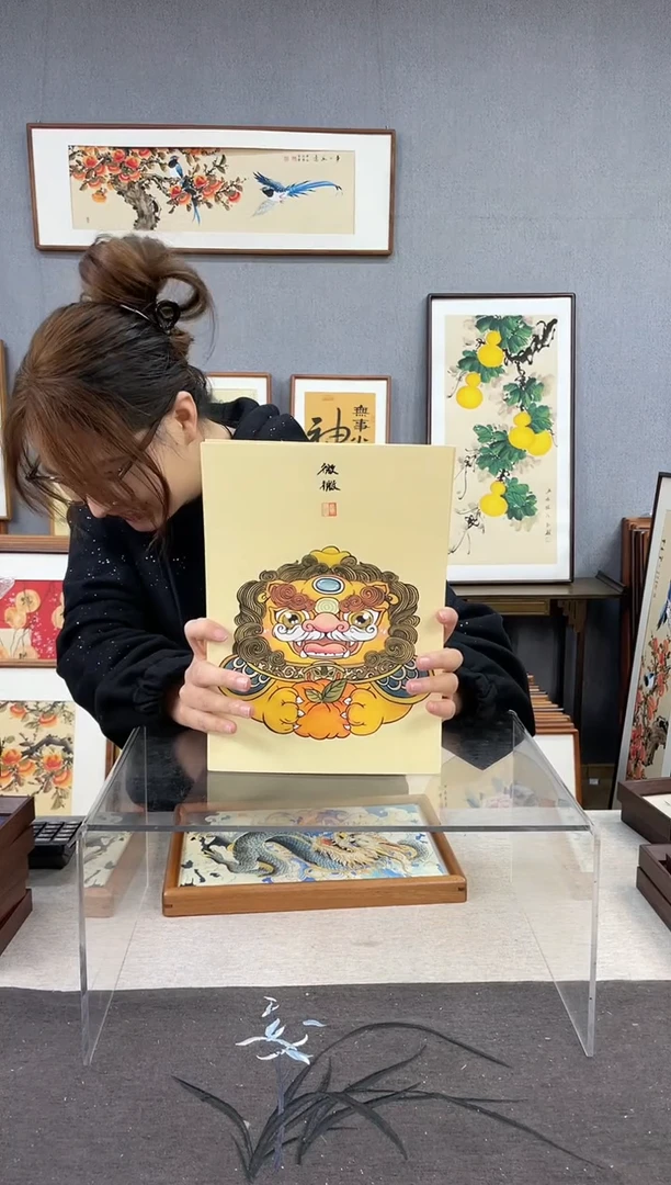 【闪购商品】国画A4-23*32摆台手绘作品-
