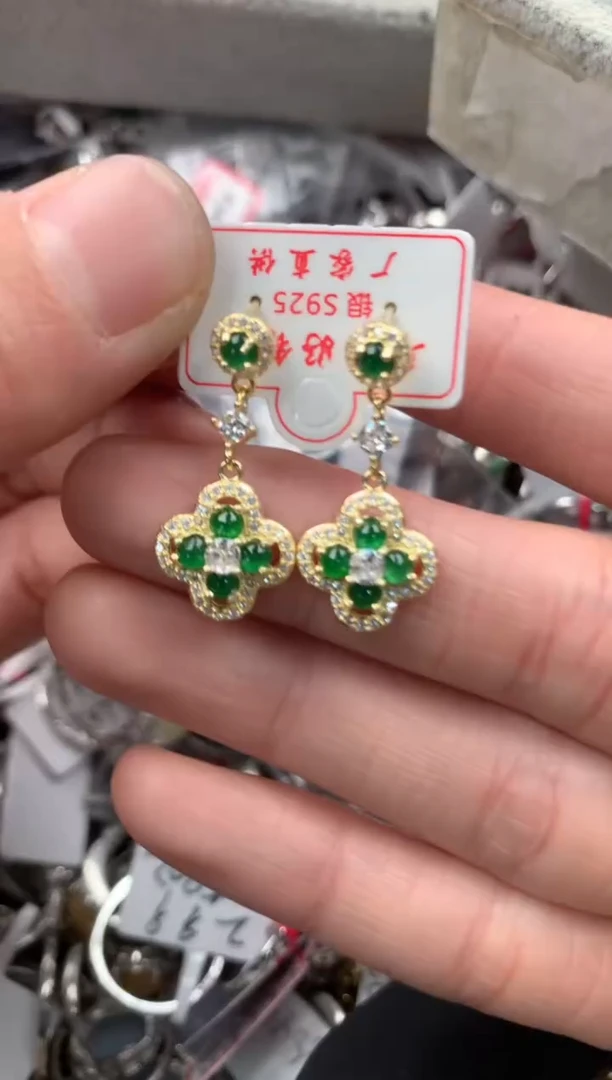 银S925镶嵌戒指翡翠999----4