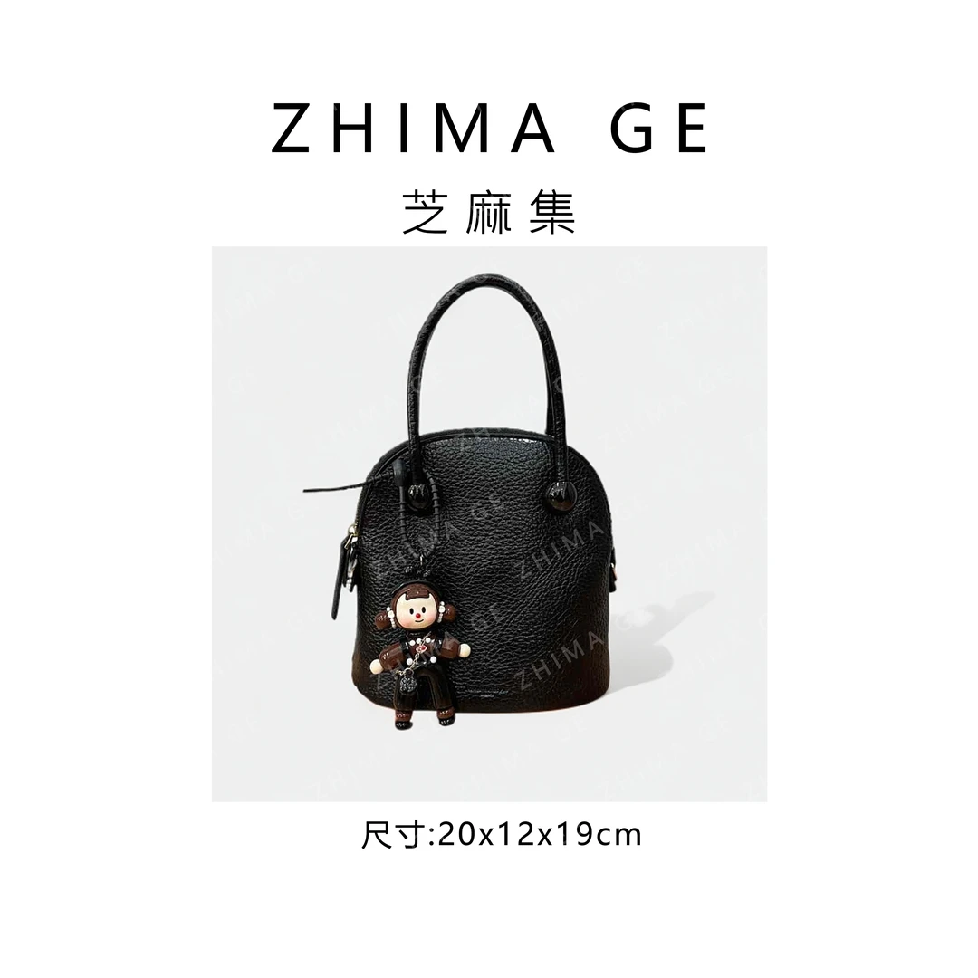 【芝麻集】QYX-9796-黑色RAIN.CUN气质休闲百搭腋下斜跨轻奢女包