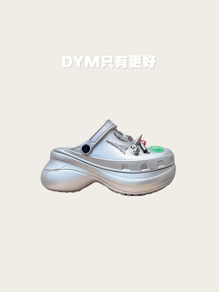 【DYM】2025夏季新款厚底洞洞鞋女防滑增高凉拖鞋