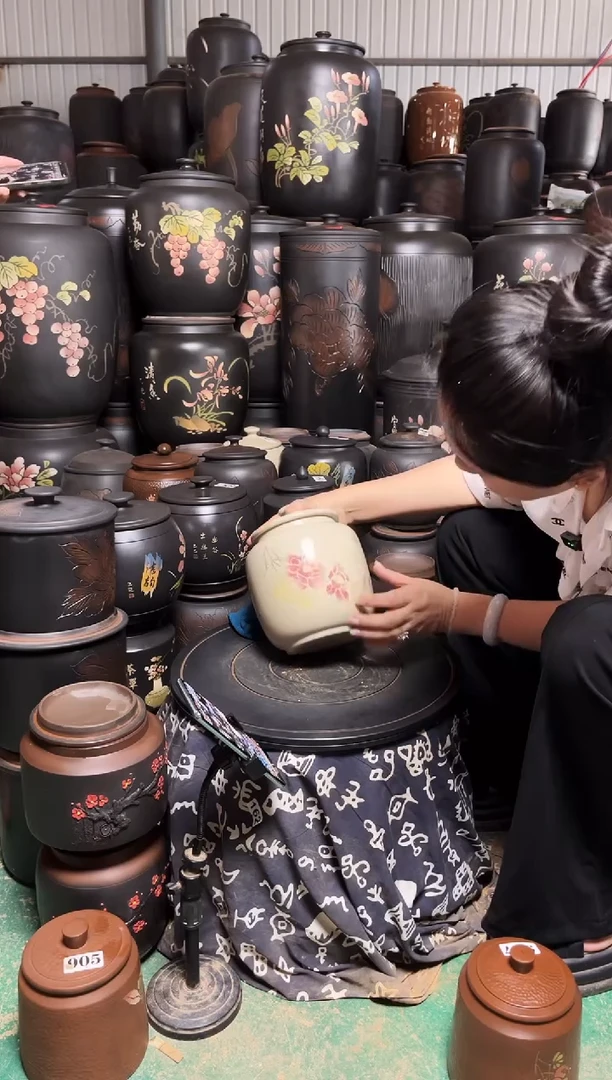 罐瑕疵茶叶罐 白泥亮光 857