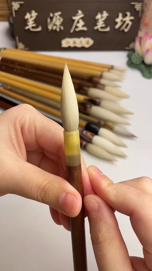 出峰3.8口径0.8老羊毫红檀杆1支