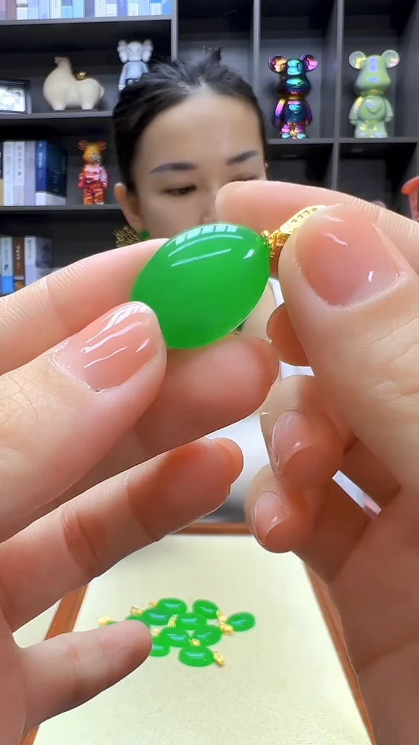 翡翠14K金镶嵌颈饰丹丹diy劲饰