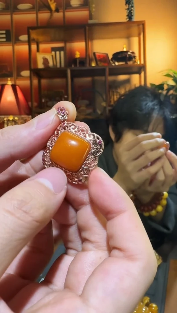 蜜蜡颈饰银S925镶嵌2641选择多样性发货其中一件