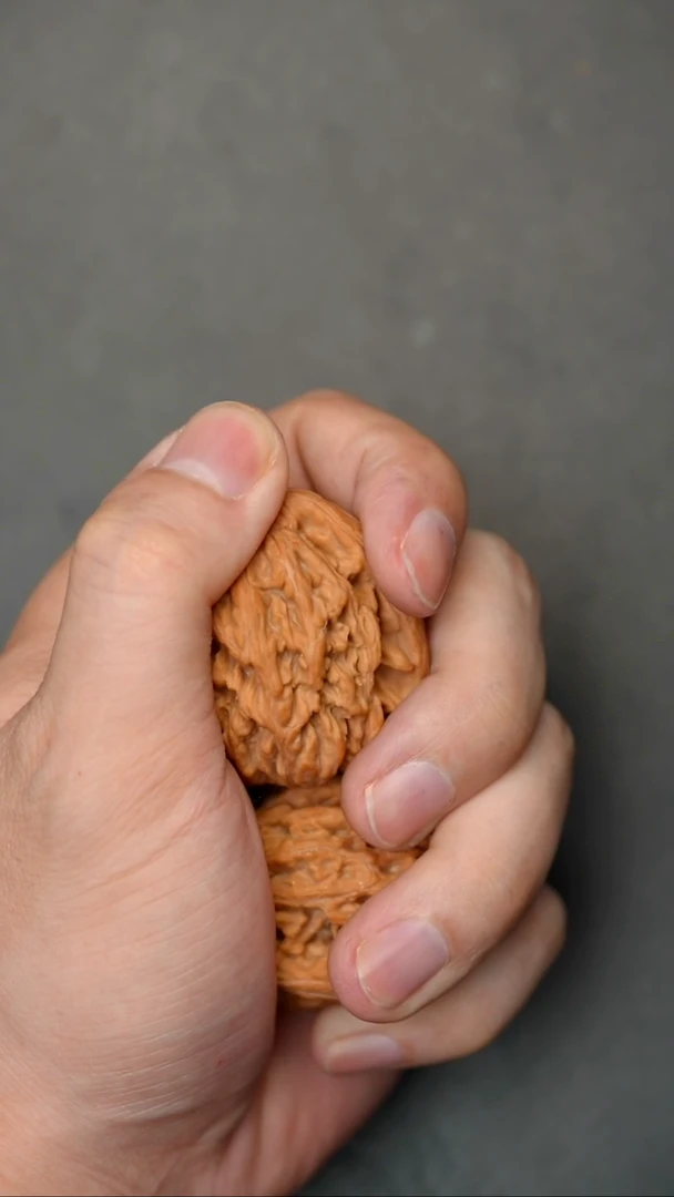 把件文玩核桃笑****来全品麦穗虎头43