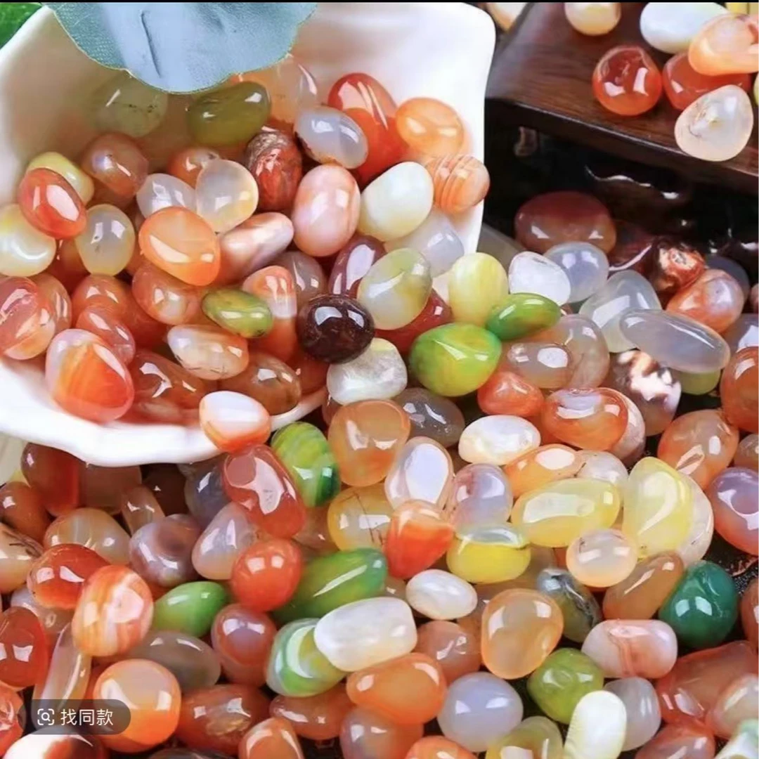 新疆戈壁石盆景石原石石子五彩小石头