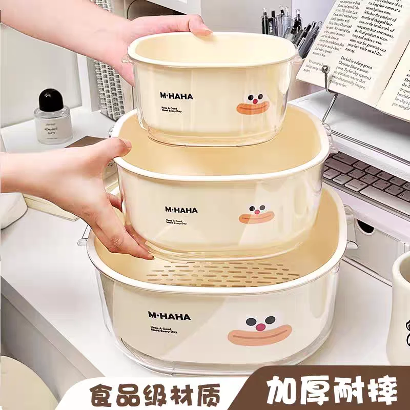 双层洗菜盆沥水篮家用客厅塑料蔬菜水果盘厨房加厚滤水菜篓洗菜篮