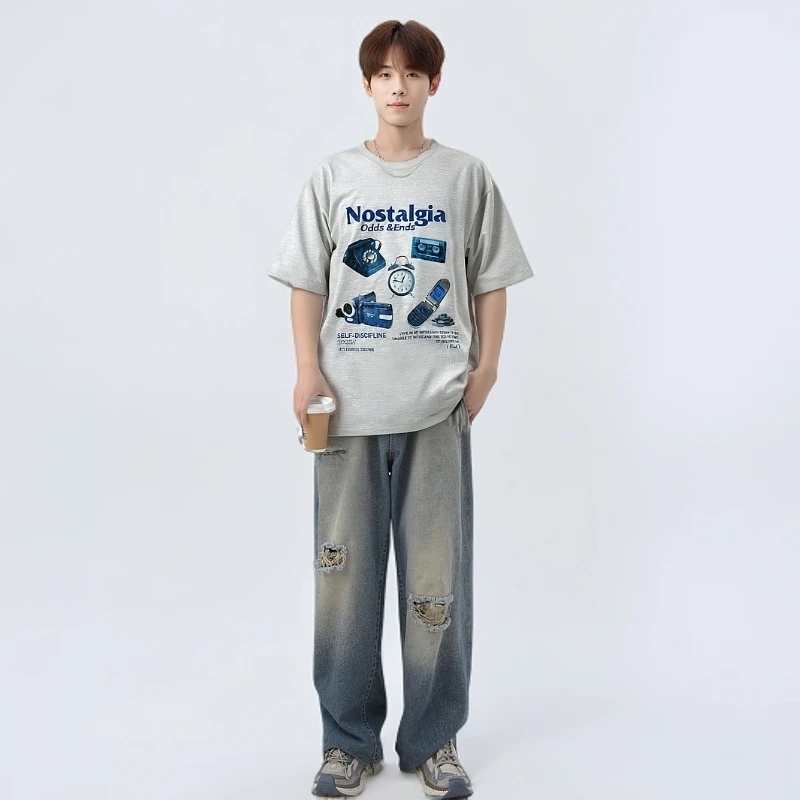 夏季男士印花T恤休闲潮流短袖