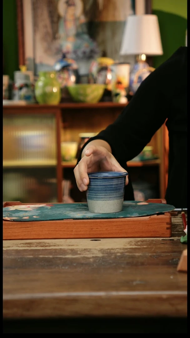 瓷片景德镇纯手工釉下彩精品茶具