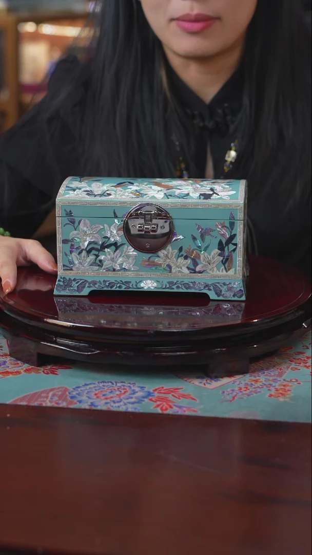 木闪购商品螺钿漆器首饰盒