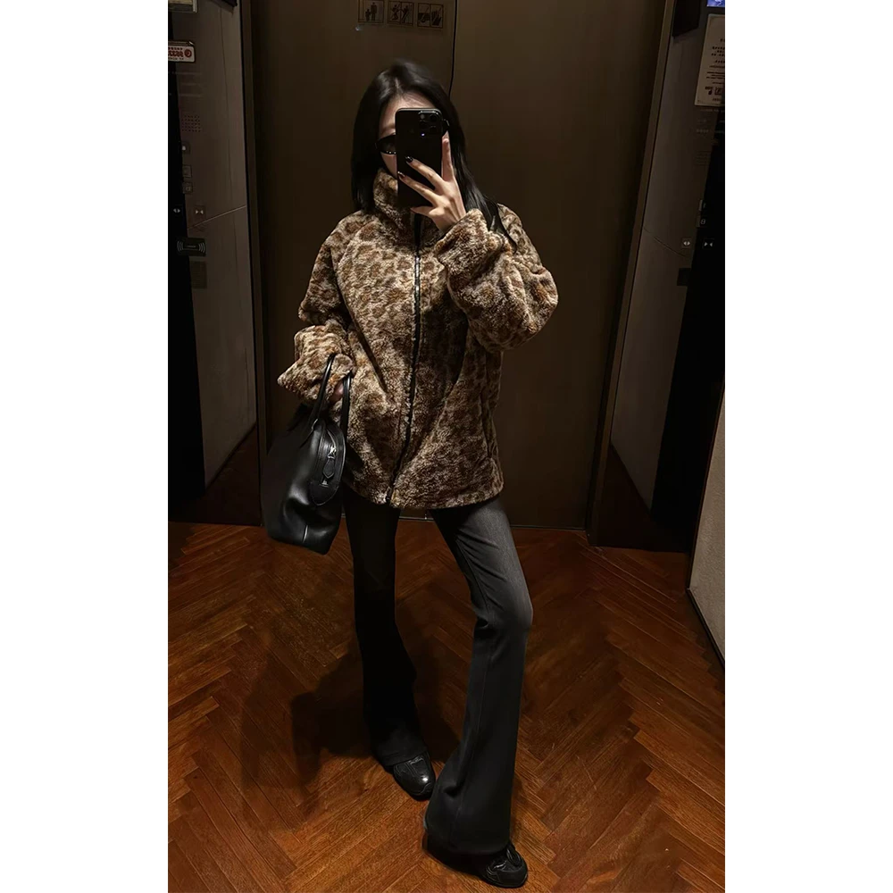 LA CALLA秋日氛围复古豹纹外套BL-AV7407