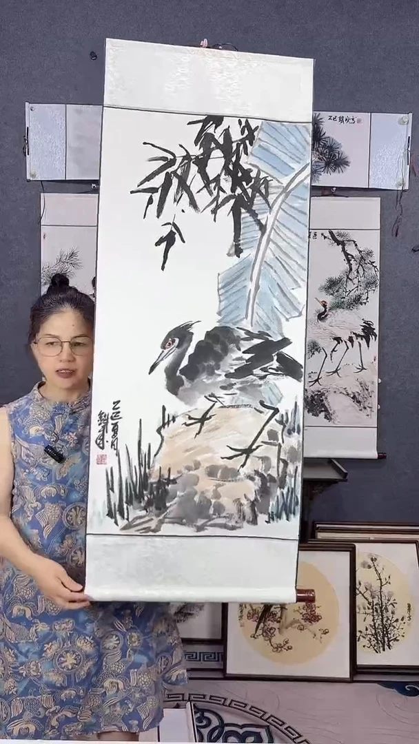 国画开**笑117*45吴铁成作品