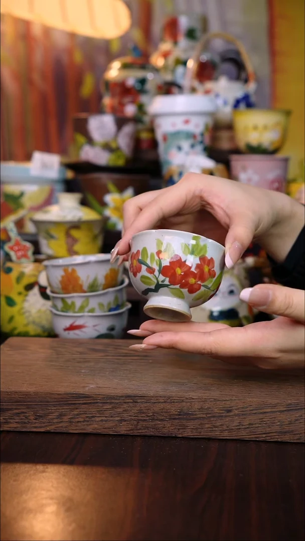 杯子陶泥垚手作 景德镇手工手绘陶瓷器物