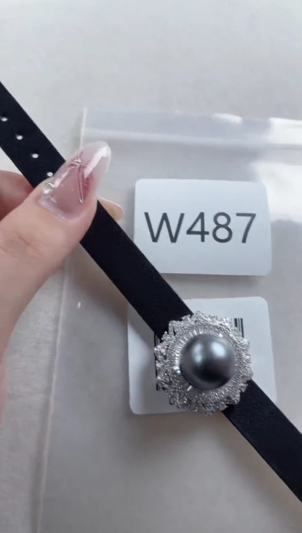 银S925镶嵌吊坠海水珍珠W487