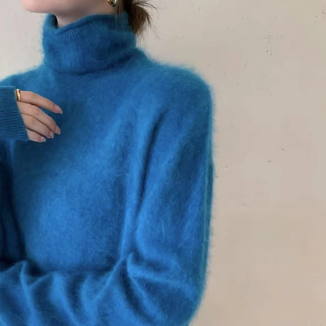 L4堆堆领拉绒高支高密版毛衣