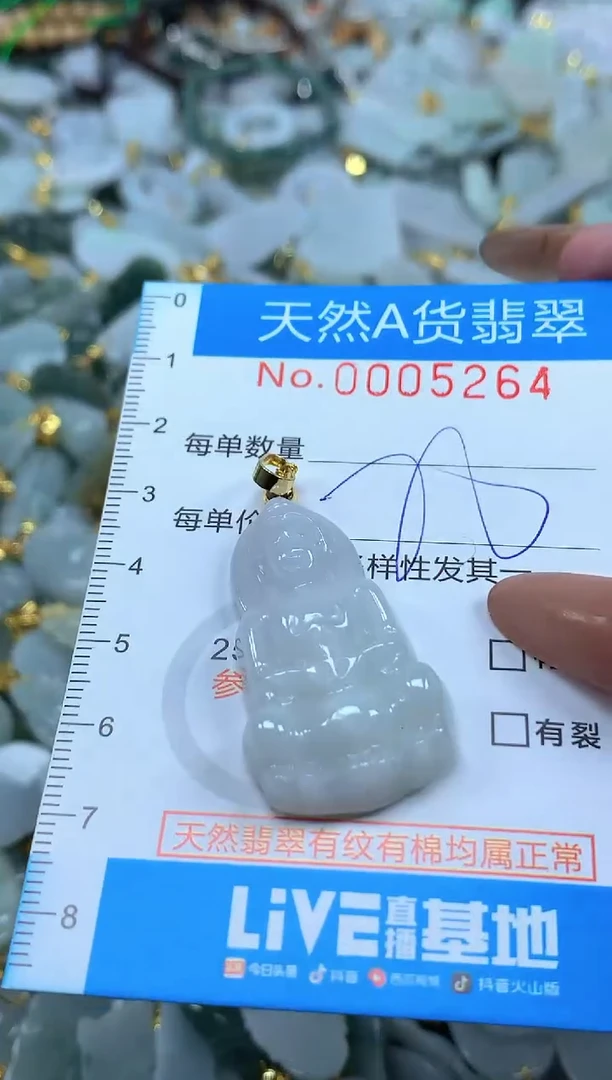 颈饰未镶嵌翡翠净货挂件-5264