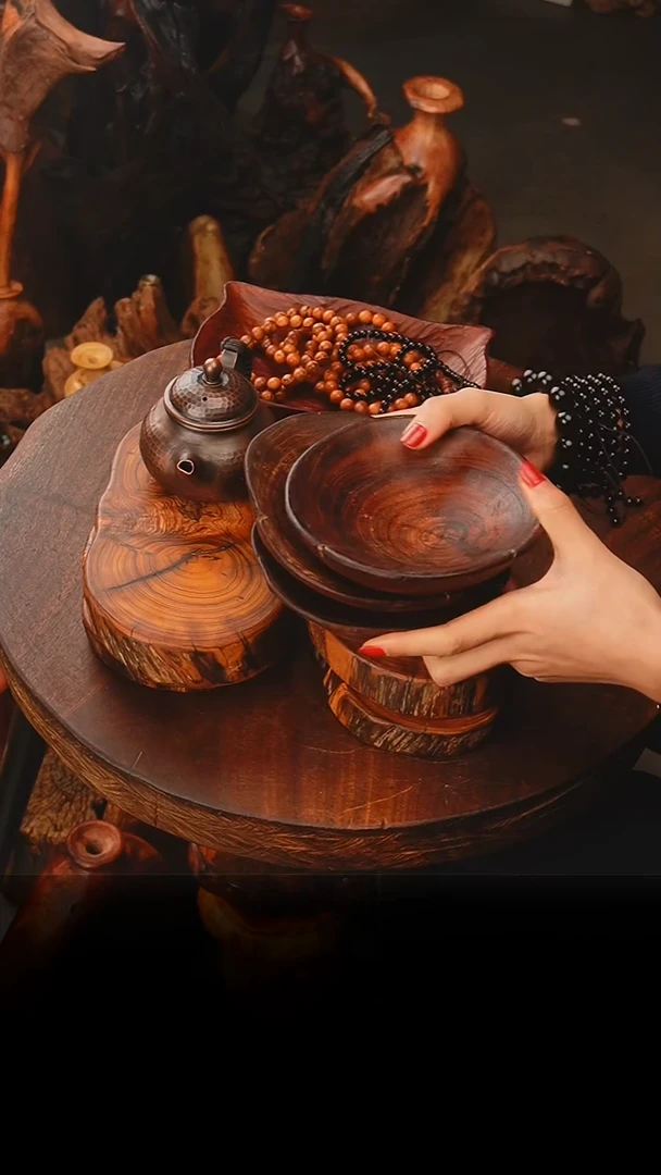 老叶木作作品欲火树碗