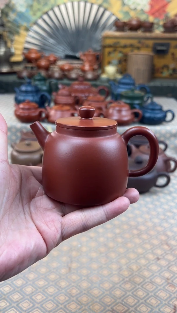 茶壶紫砂朱泥汲直壶170CC