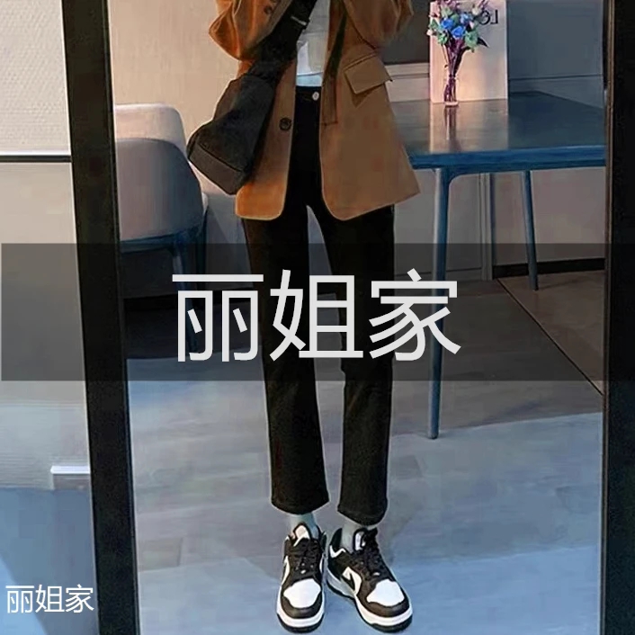 小X春夏修身显瘦百搭设计高腰弹力直简洋气休闲牛仔直筒长裤女10