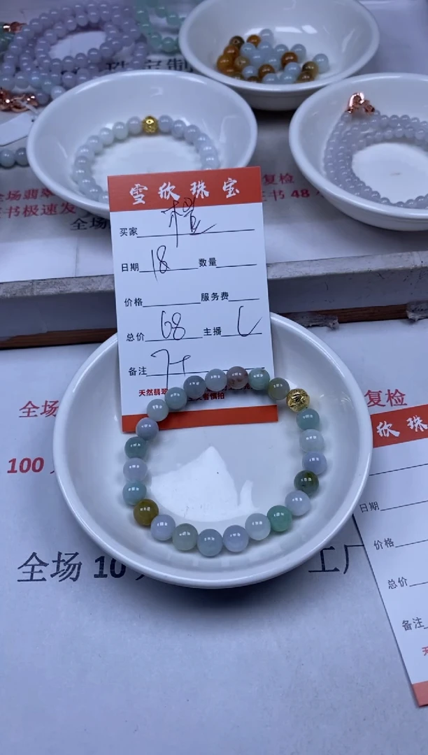 【闪购商品】翡翠颈饰未镶嵌雪欣散珠定制diy