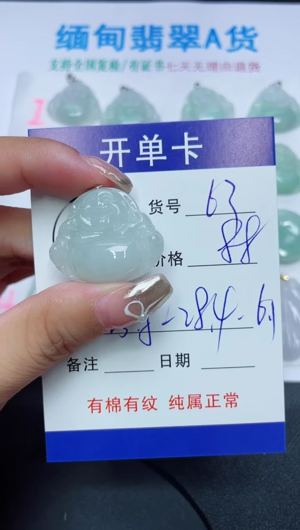 翡翠未镶嵌吊坠(赠链)63