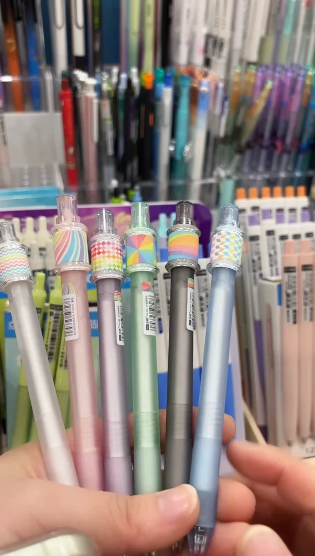 禾硕HS-165按动彩虹转转笔0.5(黑色)速干--6支（一套）