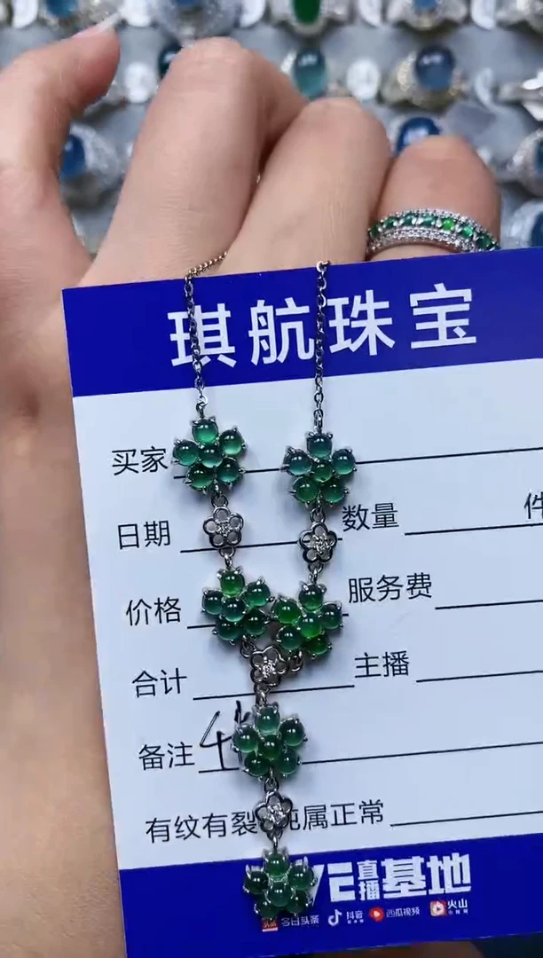 【闪购商品】翡翠颈饰银S925镶嵌0466