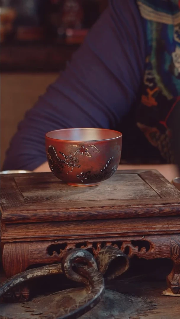 老昌号手工手绘柴烧茶器