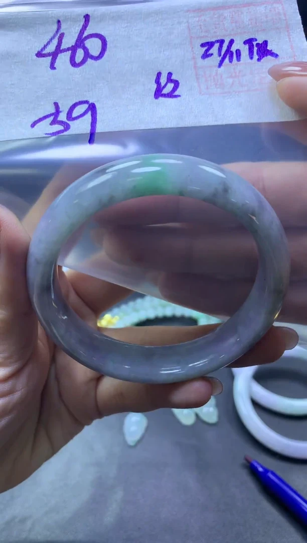 未镶嵌定制翡翠全17手镯59#460元毛货需抛光