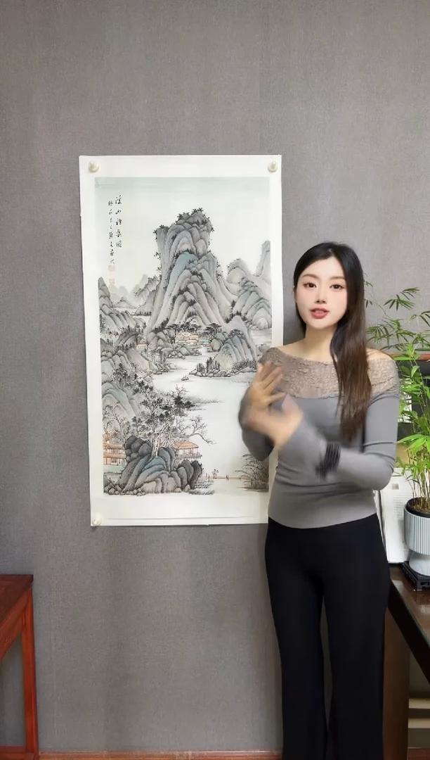 国画开场福利《溪山雅集图》手绘