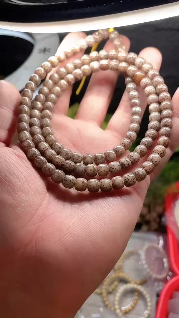 星月菩提手串海南星月菩提《粉冰长串》7X6长串