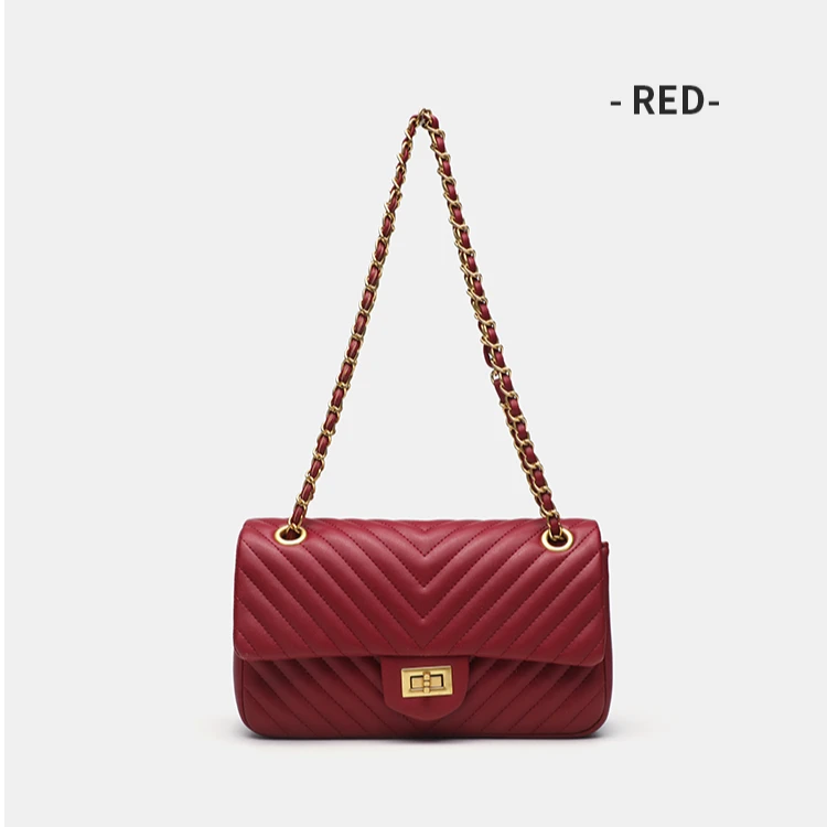 2024新款斜挎单高级感小众质感菱格链条包腋下单肩包包女士601