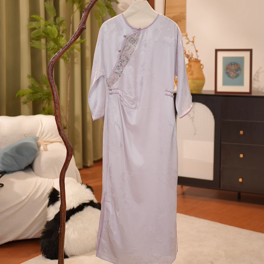 【贺贺专属】中国风桑蚕丝春夏宽松日常连衣裙新中式