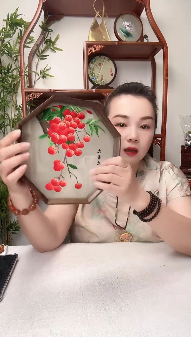 刺绣摆件摆台绣花
