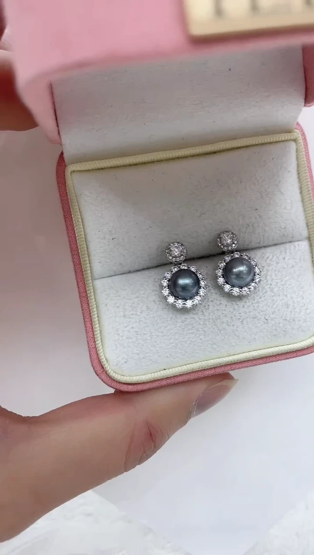 【闪购商品】海水珍珠耳饰银S925镶嵌海水珍珠耳饰