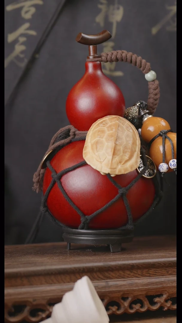 【闪购商品】138号精品天然大漆工艺防渗内胆酒葫芦~