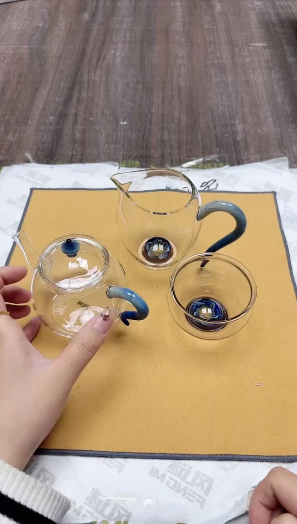 【闪购商品】其他百纳壶凤玉雅蓝+花语福杯+花语绮语茶海