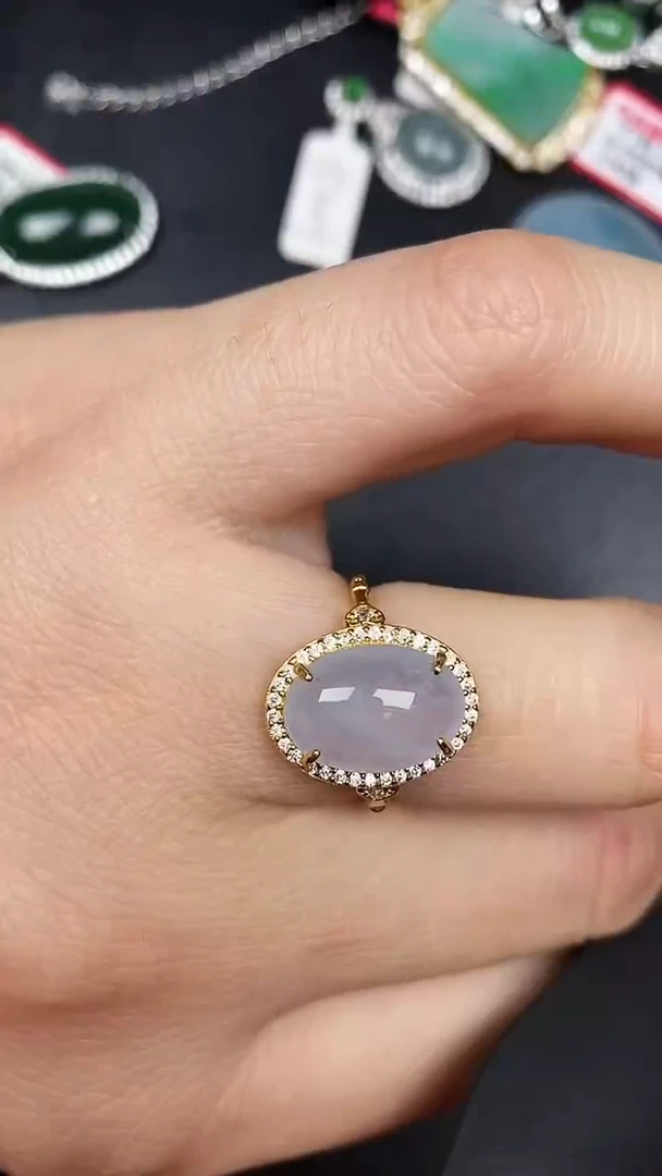 银S925镶嵌戒指翡翠2370