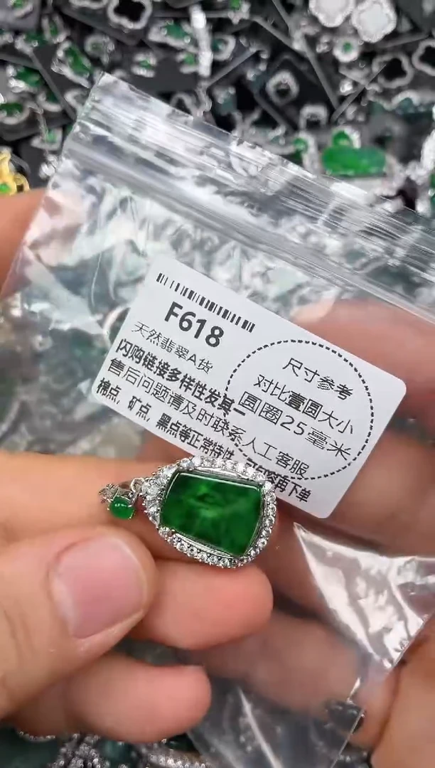 颈饰未镶嵌翡翠F618吊坠